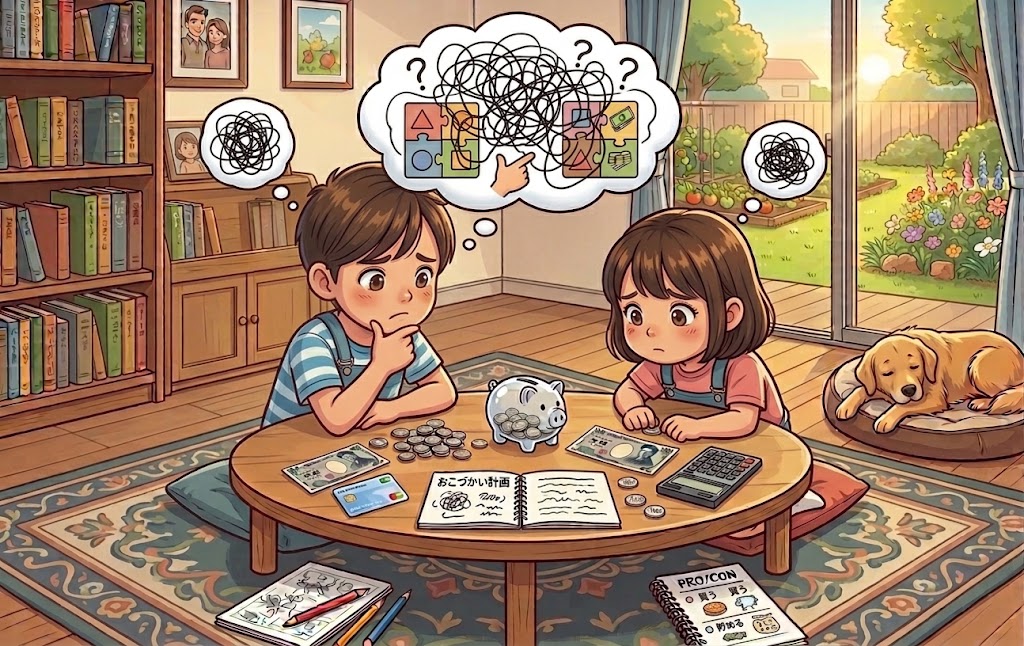 おこづかいで悩む子ども