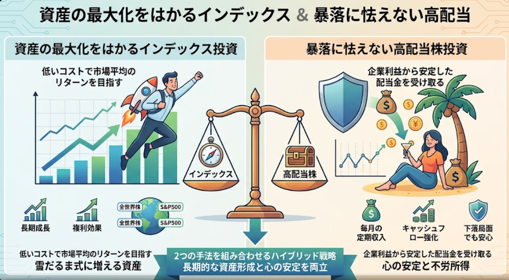 インデックスと高配当の比較